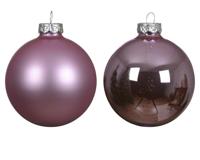 Kerstballen Glas Ø8cm Fris Lila 6st - thumbnail