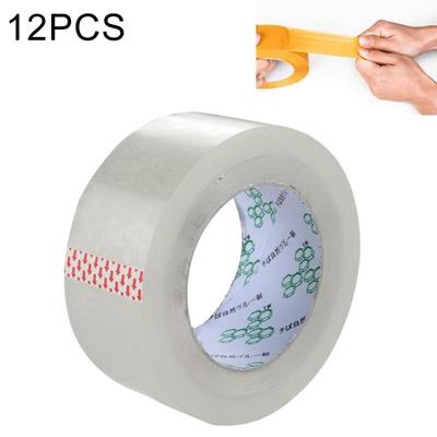 12 stuks 45mm breedte 15mm dikte pakket afdichting verpakking tape Roll sticker (helder wit)