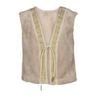 KIEstone Meisjes gilet - Plum - Zand - thumbnail