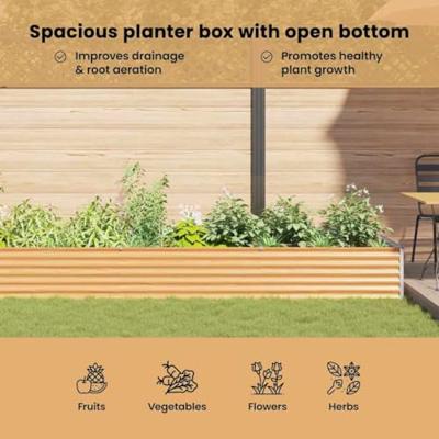 Verhoogde plantenbak 582 x 100 x 36 cm Gegalvaniseerd staal Verhoogde plantenbak 582 x 100 x 36 cm Gegalvaniseerd staal