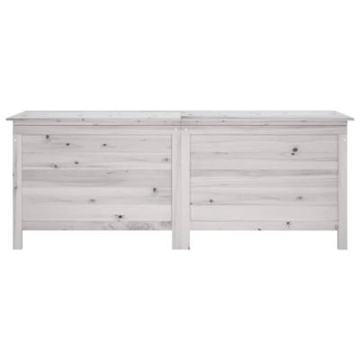 Tuinbox 150x50x56,5 cm massief vurenhout wit - thumbnail