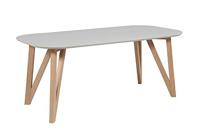 Artistiq Ovale Eettafel 'Ravi' 180 x 90cm, kleur Grijs - thumbnail