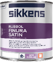 sikkens rubbol finura satin wit 1 ltr - thumbnail