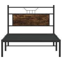 Bedframe zonder matras hout gerookt eikenkleurig 100x200 cm - thumbnail