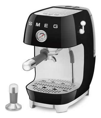 SMEG ECF03BLEU 50's Style Handmatige Espressomachine - Zwart