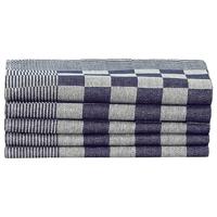 VidaXL 50-delige keukendoekenset katoen blauw en wit - thumbnail
