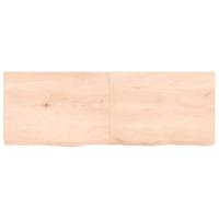 VidaXL Wastafelblad 140x50x(2-6) cm onbehandeld massief hout - thumbnail