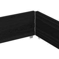 VidaXL Plantenbak 150x100 cm massief grenenhout zwart - thumbnail