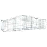 VidaXL Schanskorf gewelfd 200x50x40/60 cm gegalvaniseerd ijzer - thumbnail