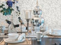 Dutch Wallcoverings British Heritage Blaadjes - Grijs - thumbnail