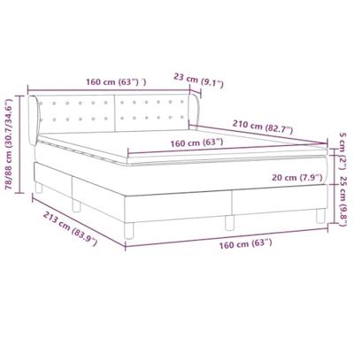 Boxspring met matras fluweel zwart 160x210 cm