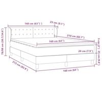 Boxspring met matras fluweel roze 160x210 cm - thumbnail