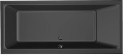 Xenz Kristal Ligbad - 170x75x48 - afvoer Midden - acryl - ebony 6985-29