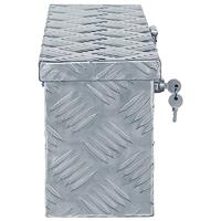 VidaXL Aluminium kist 48,5x14x20 cm zilverkleurig - thumbnail