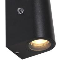 Buitenlamp vierkant &apos;Jake&apos; met lichtsensor 2x gu10 15 cm - thumbnail