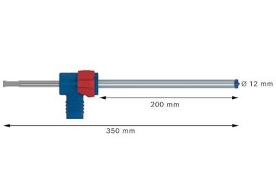 Bosch Accessories 2608901765 2608901765 Hardmetaal Hamerboorset 12 mm Gezamenlijke lengte 350 mm SDS-Plus 1 stuk(s)
