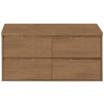Porto Badmeubelset 120 cm - 4 Laden Honey - Wastafelbovenblad Honey