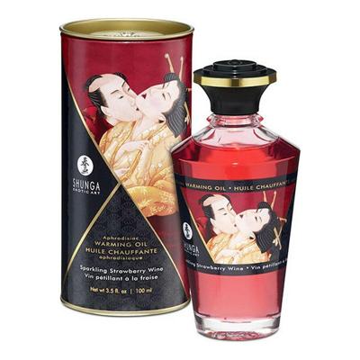 Hot Oil Aardbei Shunga SHU127-SPARKLING STRAWBERRY WINE Aardbei 100 ml