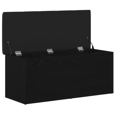Opslagbank 100x40x45 cm bewerkt hout zwart eikenkleurig