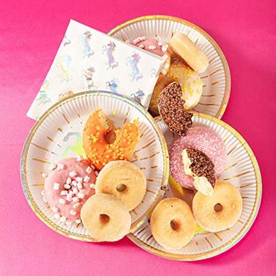 Papieren bordjes Unicorn set a 10 Ø23cm