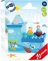 Small Foot Houten Muziekdoos en Spaarpot Piraat - thumbnail