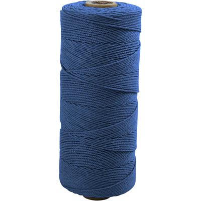 Creativ Company Macramé koord, l: 315 m, dikte 1 mm, dunne kwaliteit 12/12, blauw, 220 gr/ 1 bol