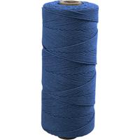 Creativ Company Macramé koord, l: 315 m, dikte 1 mm, dunne kwaliteit 12/12, blauw, 220 gr/ 1 bol - thumbnail