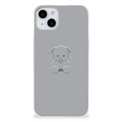 iPhone 15 Telefoonhoesje met Naam Grijs Baby Olifant