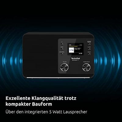 TechniSat Digitradio 307 BT DAB radio Zwart - thumbnail