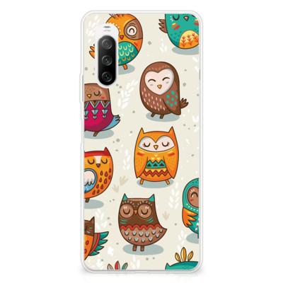 Sony Xperia 10 III | TPU Hoesje | Vrolijke Uilen