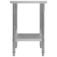 Keukenwerktafel 60x60x85 cm roestvrij staal - thumbnail