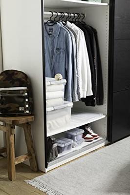 Curver handy+ opbergbox 65 liter + wielen transparant