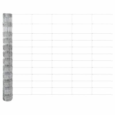 VidaXL Weidehekwerk zilver 50 x 1,2 m gegalvaniseerd staal VidaXL Weidehekwerk zilver 50 x 1,2 m gegalvaniseerd staal