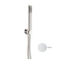 Handdoucheset Sanimex Giulini Met Ophanghaak En Doucheslang Mat Wit - thumbnail