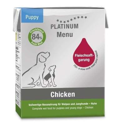 PLATINUM Menu Puppy Chicken - natvoer voor honden - 375g