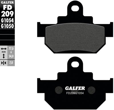 GALFER bremsbelag "fd209" brake pad fd209 g1054 organic standrd
