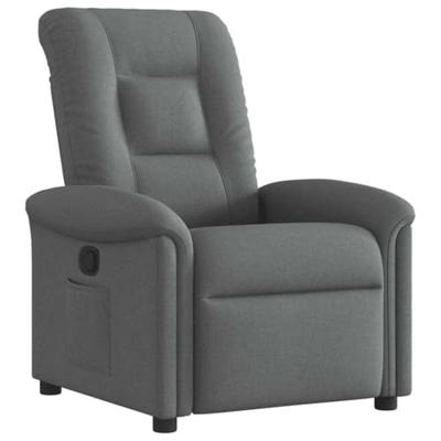 Fauteuil verstelbaar stof donkergrijs