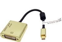 ROLINE GOLD 4K Mini DisplayPort/DVI Adapter, Actief, v1.2, Mini DP Male - DVI Female - thumbnail