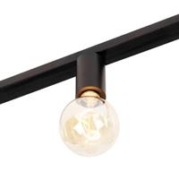 QAZQA Moderne 1-fase railsysteem 5-lichts incl. E27 fitting zwart - - thumbnail