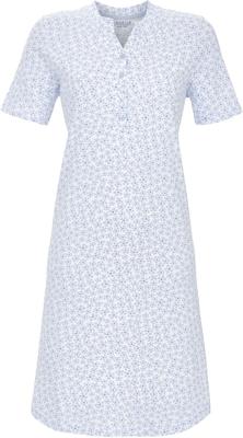 Bloemen nachthemd katoen blauw