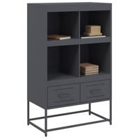 Hoge kast 68x39x111,5 cm staal antracietkleurig - thumbnail