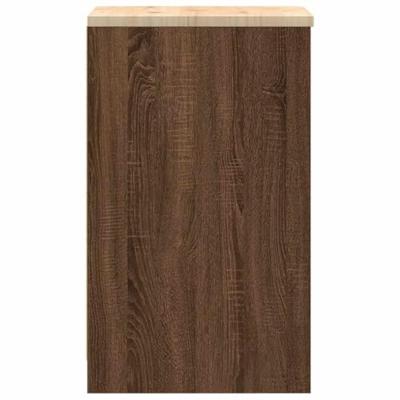 Garagekast 40x51x85 cm massief grenenhout bruin eikenkleurig