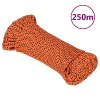 VidaXL Boottouw 3 mm 250 m polypropyleen oranje - thumbnail