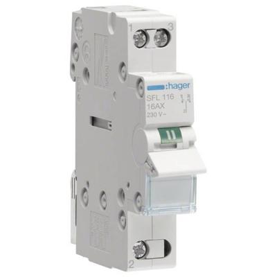 Hager SFL116 Wisselschakelaar 1-polig 16 A 1x wisselcontact 230 V Hager SFL116 Wisselschakelaar 1-polig 16 A 1x wisselcontact 230 V
