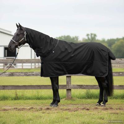 VidaXL Paardendeken donkergroen en zwart 85 cm polyester