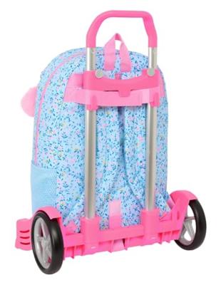 Schoolrugzak met Wielen Vicky Martín Berrocal Paraíso Blauw Roze 30 x 46 x 14 cm