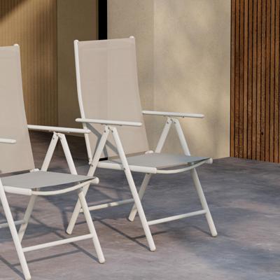 Nohr Verstelbare Tuinstoel 'Erikka' Textileen, kleur Beige