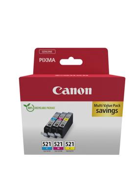 Canon inktcartridge CLI-521, 446 pagina's, OEM 2934B016, 3 kleuren Canon inktcartridge CLI-521, 446 pagina's, OEM 2934B016, 3 kleuren