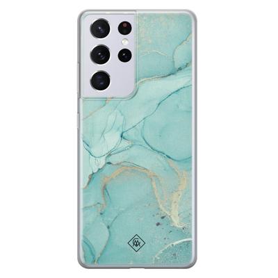 Samsung Galaxy S21 Ultra siliconen hoesje - Touch of mint