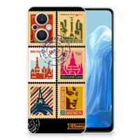 OPPO Reno8 Lite Siliconen Back Cover Postzegels - thumbnail